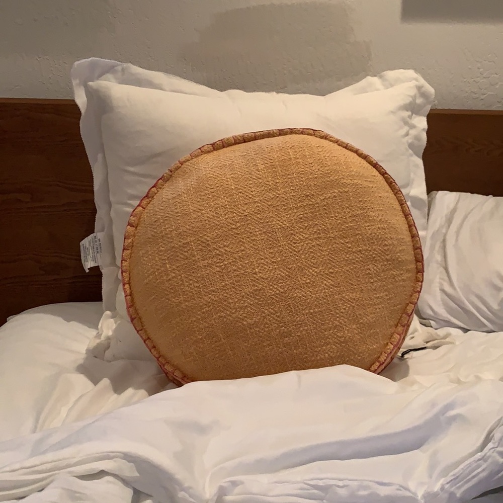 Urban Outfitters Peach/Rust Circle Throw Pillow